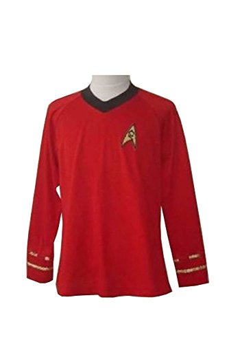 Star Trek TOS Engineering Red Hemd Uniform Cosplay Kostüm Herren L