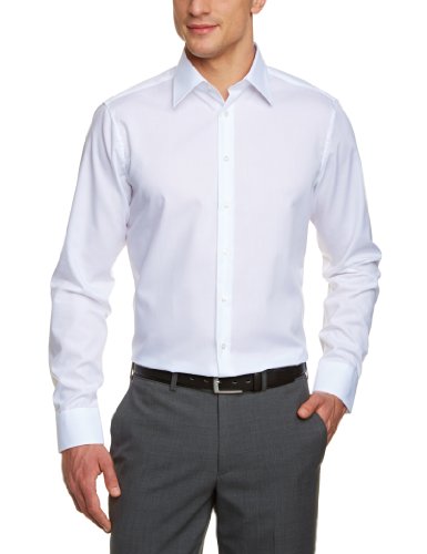 Schwarze Rose Herren Slim Fit Business Hemd 21000, Gr. 42 CM (L), Weiß (Weiß 01)