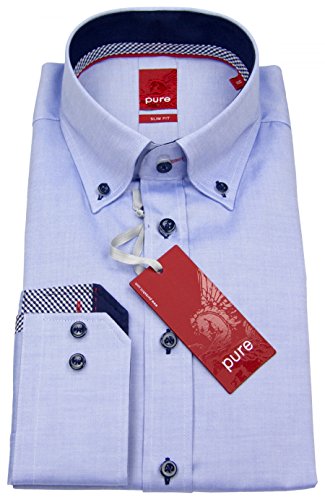 Pure Hemd Slim Fit Blau