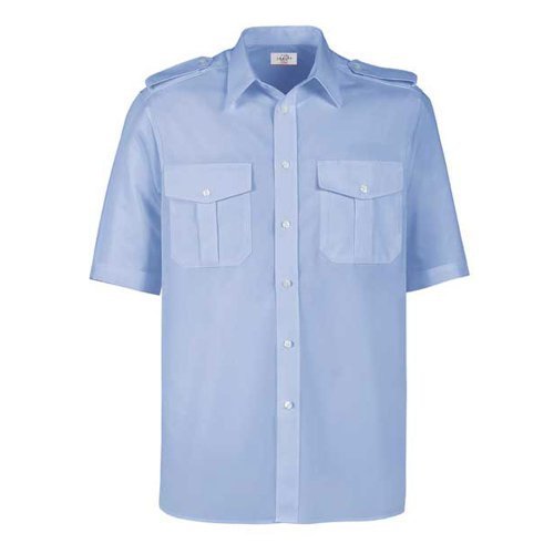 Greiff Classixx Herren Pilothemd 6603 kurzarm (43/44 – XL, bleu)