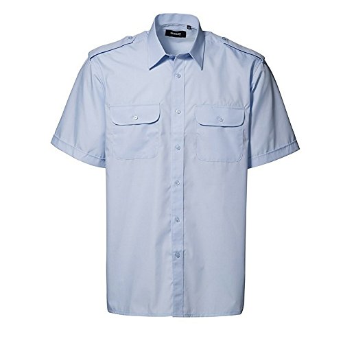 ID Herren Uniform-Hemd, kurzärmlig (41/42) (Hellblau)