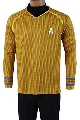 Fuman Star Trek Uniform Captain Kirk Shirt Cosplay Kostüm Gelb XXXL