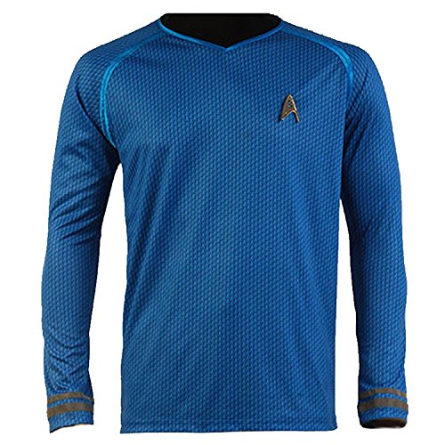 Cosdaddy / Star Trek Into Darkness Captain Blau Kirk Hemd Uniform Cosplay Kostüm (M)